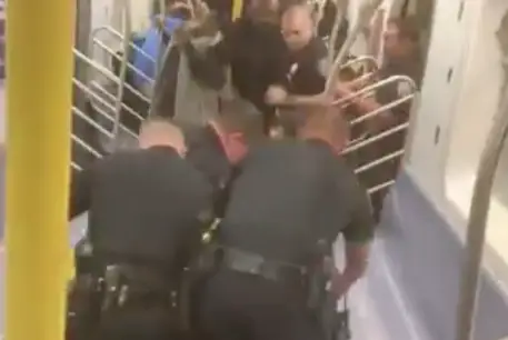 More than a dozen NYPD officers stormed a Brooklyn train this weekend to arrest a teenager, who turned out to be unarmed